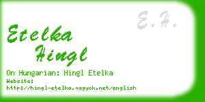 etelka hingl business card